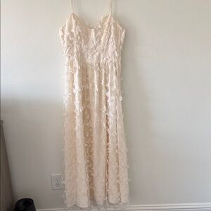 Elegant Cream Maxi Dress